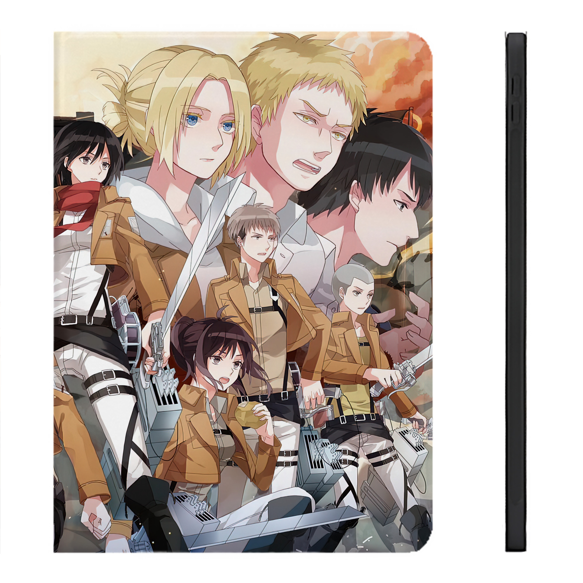 （画像用） 進撃の巨人 Attack on Titan IPadケース ペンホルダー付き ブックスタイルデザイン